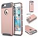 iPhone 6S Case,LUOLNH Hybrid High Impact Heavy Duty Dual Layer Hard PC Outer Shell with Soft Rubber Inner Armor Defender Case Cover for iPhone 6/6S 4.7 inch (Rose Gold/Gray)