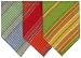 Durable 100% Cotton Waffle Weave Striped Kitchen Cloths 13" X 13", Three Assorted Designs Set / 12