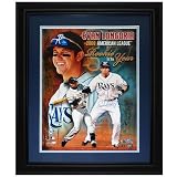 Evan Longoria Autographed Tampa Bay Rays (Rookie of The Year) Deluxe Framed 16x20 Photo - Longoria Holo