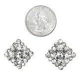 Clear Rhinestone Diamond Shaped Stud Earrings Fashion Jewelry