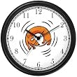 Dog Chasing its Tail Dog Wall Clock by WatchBuddy Timepieces (Slate Blue Frame)