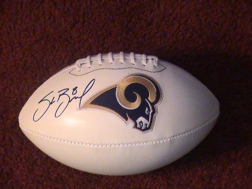 SAM BRADFORD SIGNED AUTOGRAPHED ST LOUIS RAMS LOGO FOOTBALL COA + HOLOGRAM