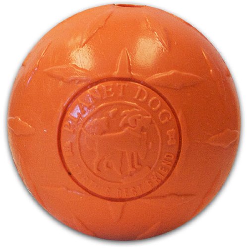 Planet Dog Orbee-Tuff Diamond Plate Orbee Ball, Orange