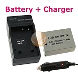Canon NB-7L Compatible Li-Ion Battery + Battery Charger for Canon Digital Camera PowerShot G-Series G10 / G11