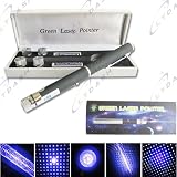 5 Caps Blue/violet Laser Pointer (Include box + 2 x AAA Batteries)