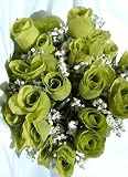 Igc Rose Silk Flower And Wedding Silk Flower 84 Lime Green Bridal/floral 