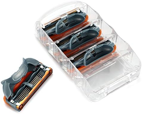 Zlice Manual Men's Replacement Razor Blade Refills Compatible with Gillette Fusion (4 Count)
