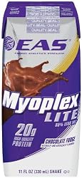 EAS Myoplex Lite Ready-to-Drink Nutrition Shake, Chocolate Fudge, 11 fl. oz.., (Pack of 24)