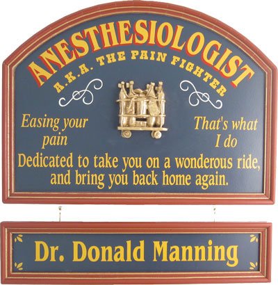 Personalized Wood Sign - ANESTHESIOLOGIST