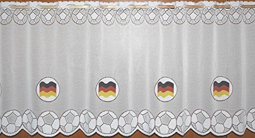 Fußball EM Euro 2016 Fanartikel Gardine Deutschland Flagge Scheibengardine – HxB 30×160 cm …auspacken, aufhänge, fertig! – Panneaux Vorhang Fussball Typ69