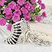EVER FAITH® Silver-Tone Sexy High Heel Austrian Crystal Black Enamel Keychain
