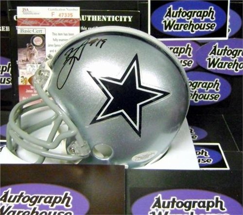 Miles Austin Autographed/Hand Signed Football Mini Helmet (Dallas Cowboys) JSA