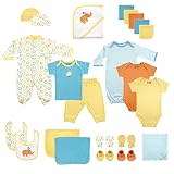 Luvable Friends Baby Take Me Home Gift 24 Pieces Set, Yellow Birds, 0-6 Months