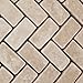 Durango Cream (Paredon) Travertine Tumbled Herringbone Mosaic Tile - Sample Piece