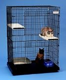 PRECISION CAT CAGE W PLASTIC BASE 48X24X36