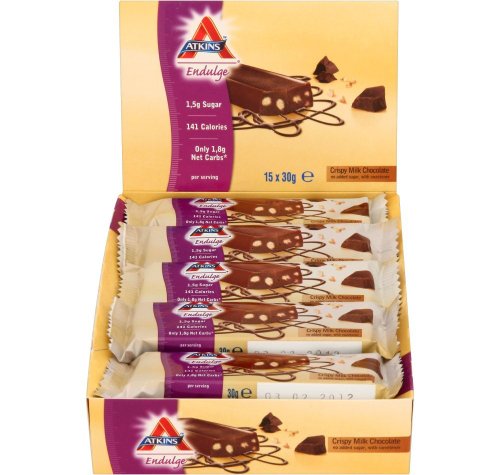 Atkins Endulge Milk Chocolate 30 g Low Carb Crisp Bars - 15-Pack