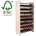 Weinregal Flaschenregal Weinschrank Vinothek f�r 56 Flaschen in Natur