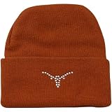 NCAA Texas Longhorns Newborn Girls Burnt Orange Rhinestone Knit Beanie