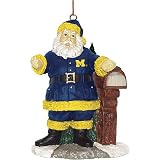 Michigan Wolverines NCAA Welcome Home Santa Tree Ornament