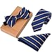 Mens Fashion Polyster Skinny Neck ties and Bowtie Pocket Square 3pcs Set for Gifts