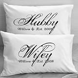 Personalized Pillowcases - Wifey Hubby - Husband and Wife - Couples Gift Wedding, Anniversary, Romantic Gift Idea for Couples. ~ Custom-PillowCases-by...
