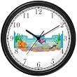 Fish at Ocean Bottom Animal Wall Clock by WatchBuddy Timepieces (Slate Blue Frame)