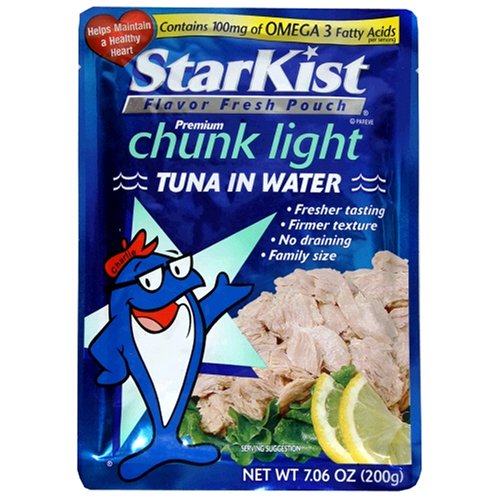 Starkist Chunk Light Tuna in Water, 7.06-Ounce Pouches (Pack of 12)