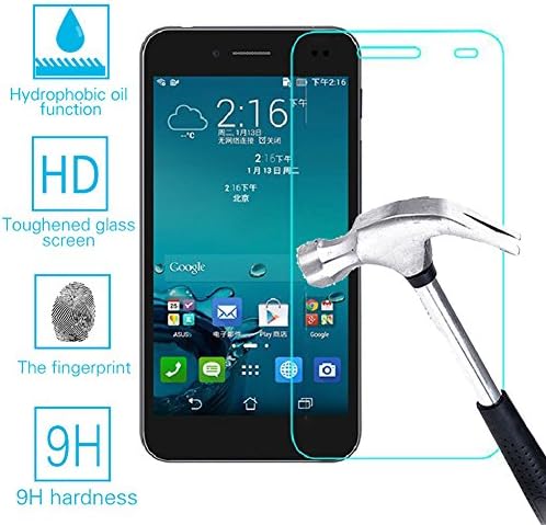 Asus PadFone X Tempered Glass Screen Protector Guard,Anti-Scratch Bubble-free Ultra Clear Thin 9H Premium Tempered Glass 0.26mm HD Screen Protector Film for Asus PadFone X