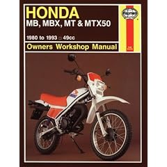 Honda Mb, Mbx, Mt & Mtx50 Owners Workshop Manual, 1980 to 1993 (Haynes Owners Workshop Manual Series)