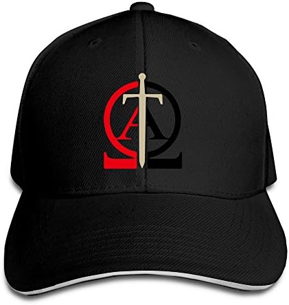 Knights Templar Alpha And Omega Poster Trucker Unisex Adjustable Sandwich Cap Black