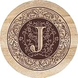 Thirstystone Monogram J Sandstone Coaster Set Of 4