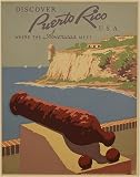 Discover Puerto Rico U.S.A. : Where the Americas meet WPA Vintage Travel Poster