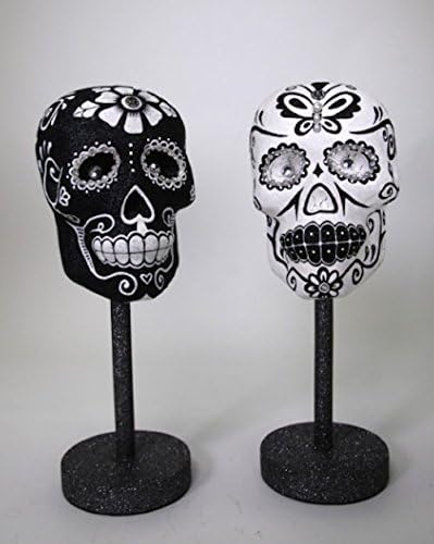 Indigo Desert Ranch - Day of the Dead Catrina Mannequin Head - Black &amp; White