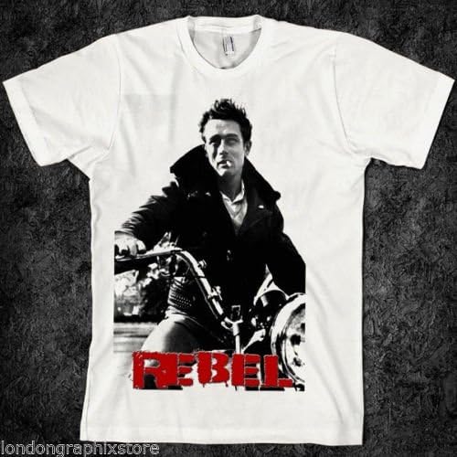 Details about American Rebel, rock, James Dean t shirt, motorcycle, leather jacket (XX-Large)