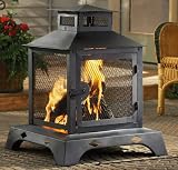 Steel Outdoor Fire Pit Black