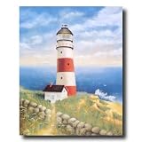 Lighthouse Ocean Beach Rocks Home Decor Wall Picture 16x20 Art Print