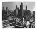Historic Print (L): Indians from trading post talk over Chicago's skyline - also wher...