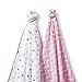 SwaddleDesigns SwaddleDuo, Chic Chevron Duo (Set of 2 in Pink)