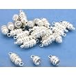 24 Silver Plated Magnetic Bead Clasps Jewelry 16.5mm