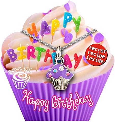 Sweet Life Cupcakes Happy Birthday Necklace