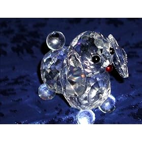 FRENCH POODLE HANDCRAFTED CRYSTAL GLASS MINIATURE PET KEEPSAKE COLLECTOR DOG ART GIFT FIGURINE