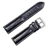 Breitling Watches-Breitling Style Matte Alligator Grain Watchband Black 26mm Watch band - by deBeer