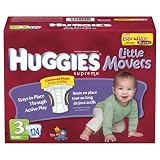 Huggies Little Movers Diapers, Size 3, 124-Count