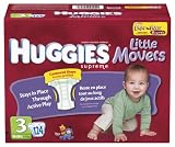 Huggies Little Movers Diapers, Size 3, 124-Count