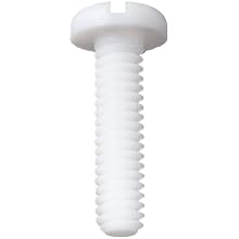 PTFE Machine Screw, Pan Head, Slotted Drive
