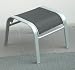 Hocker Chicago aus Aluminium + Textilene schwarz
