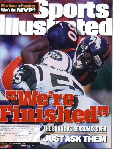 Sports Illustrated October 11 1999 Denver Broncos & New York Jets on Cover, Pedro Martinez/Boston Red Sox, Willie McGinest/New England Patriots, Spread Offense at Alabama, Joe Hamilton/Georgia Tech wins Heisman, Bobby Valentine/New York Mets