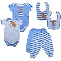 Luvable Friends 6-Piece Novelty Layette Set, 0-6 Months, Blue
