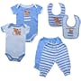 Luvable Friends 6-Piece Novelty Layette Set, 0-6 Months, Blue