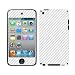 Skinomi TechSkin - Silver Carbon Fiber Skin Protector Shield Full Body for Apple iPod Touch 2010 (4th Generation) + Lifetime Warranty